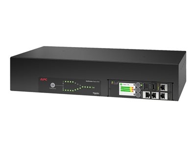 APC NetShelter - Commutateur de transfert automatique (rack-montable) - AC 207-253 V - 7400 VA - monophasé - Ethernet 10/100/1000, USB - connecteurs de sortie : 18 - 2U - 2.43 m cordon - noir