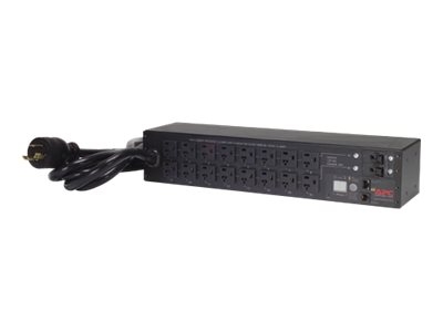 PDU en rack commuté APC AP7902B - Unité de distribution secteur (rack-montable) - CA 100/120 V - 2880 VA - entrée : NEMA L5-30P - connecteurs de sortie : 16 (NEMA 5-20R) - 2U - 3 m cordon - noir - pour P/N: SCL500RM1U, SMTL2K2RM2UCL, SMTL2K2RM2UCLNC, SMTL3KRM2UCL, SMTL3KRM2UCLNC