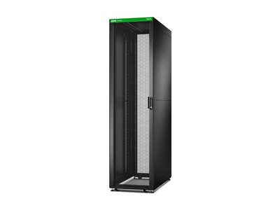 APC - Rack armoire - avec toit, roulettes, pieds, 4 supports, panneaux latéraux, sans fond, 2258x600x1100 mm - noir - 48U - 19"