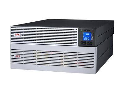 APC Easy UPS On-Line - Onduleur (montable sur rack / externe) - runtime prolongé, prise fixe (1P+N+E), emplacement pour carte intelligente, avec kit de rail - CA 230 V - 6 kW - 6000 VA - Lithium Ion - RS-232, USB, RJ-11, RJ-45 - 5U - noir, argent (cadre avant) - pour P/N: AP9544, SRVSMB001, VGL9901I