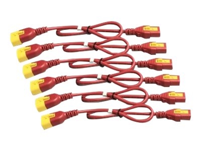 APC - Câblage d'alimentation - power IEC 60320 C13 pour IEC 60320 C14 - 10 A - 1.2 m - rouge - pour P/N: SCL500RMI1U, SCL500RMI1UC, SCL500RMI1UNC, SMTL1500RMI3UC, SMTL750RMI2UC, SRT1500RMXLI