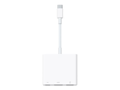 Apple - Adaptateur vidéo - USB-C mâle pour USB, HDMI, USB-C (alimentation uniquement) femelle - prend en charge la 4K (3840 x 2160)