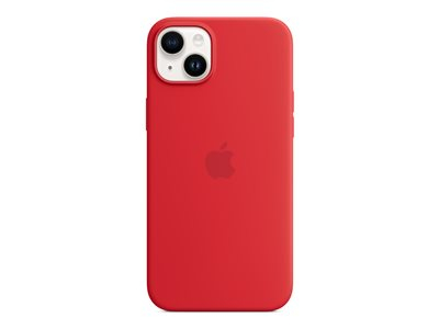 Apple - Coque de protection pour téléphone portable - compatibilité avec MagSafe - silicone - rouge - pour iPhone 14 Plus