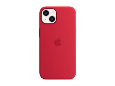 Apple - Coque de protection pour téléphone portable - compatibilité avec MagSafe - silicone - rouge - pour iPhone 13