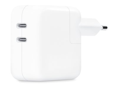 Apple - Netspanningsadapter - 35 Watt - 2 uitgangsaansluitingen (USB-C)
