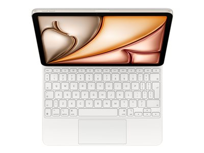 Apple Magic Keyboard - Clavier et étui - avec trackpad - Apple Smart connector - QWERTY - Anglais international - blanc - pour 10.9-inch iPad Air (4ème génération, 5ème génération); 11-inch iPad Air (M2, M3)