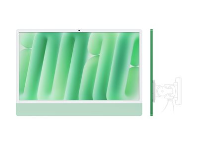 Apple iMac with 4.5K Retina display and Built-in VESA Mount Adapter - Tout-en-un M4 - RAM 24 Go - SSD 512 Go - Apple M4 10-core - Gigabit Ethernet, IEEE 802.11ax (Wi-Fi 6E), Bluetooth 5.3 - macOS Sequoia 15.0 - moniteur : LED 24" 4480 x 2520 (4.5K) - argent - CTO