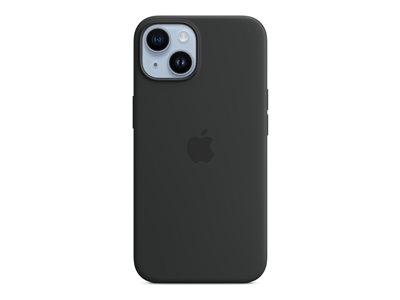 Apple - Coque de protection pour téléphone portable - compatibilité avec MagSafe - silicone - noir minuit - pour iPhone 14