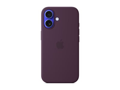 Apple - Couverture arrière pour téléphone portable - compatibilité avec MagSafe - silicone - lie-de-vin - pour iPhone 16