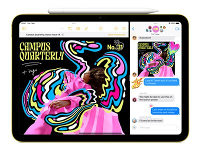 Apple iPad A16 Wi-Fi + Cellular - Tablette - 128 Go - 11" IPS (2360 x 1640) - 3G, 4G, 5G - jaune