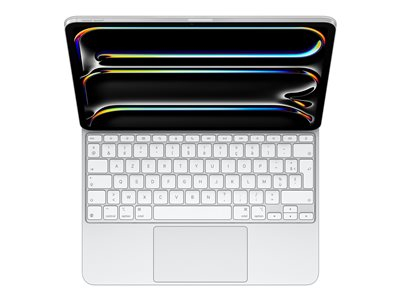 Apple Magic Keyboard - Clavier et étui - avec trackpad - rétroéclairé - Apple Smart connector - AZERTY - Français - blanc - pour 13-inch iPad Pro (M4)