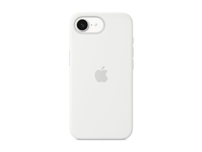 Apple - Couverture arrière pour téléphone portable - silicone - blanc - pour iPhone 16e