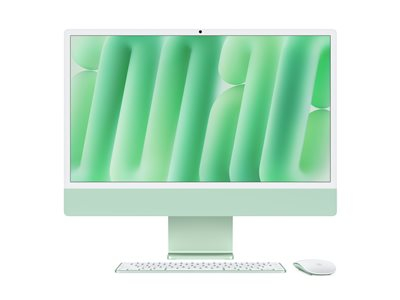 Apple iMac with 4.5K Retina display - Tout-en-un M4 - RAM 16 Go - SSD 256 Go - Apple M4 8-core - IEEE 802.11ax (Wi-Fi 6E), Bluetooth 5.3 - macOS Sequoia 15.0 - moniteur : LED 24" 4480 x 2520 (4.5K) - clavier : Français - vert