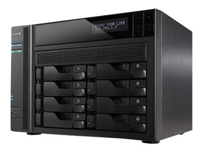 ASUSTOR AS-7008T - Serveur NAS - 8 Baies - SATA 6Gb/s / eSATA - RAID 0, 1, 5, 6, 10, JBOD - RAM 2 Go - Gigabit Ethernet - iSCSI support