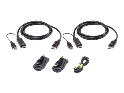 ATEN 2L-7D02UHDPX5 - Kit de câbles de données / audio / vidéo - pour ATEN CS1144DP4C, CS1148DP4, CS1148DP4C