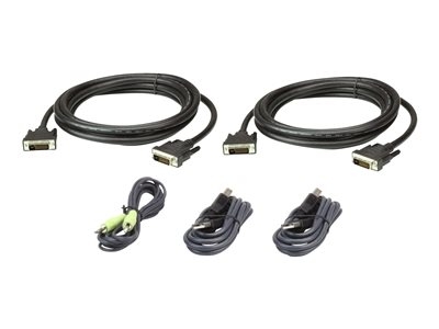 ATEN - Kit de câbles clavier / vidéo / souris (KVM) - Conformité TAA - pour ATEN CS1144D4C