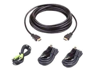 ATEN 2L-7D03UHX4 USB HDMI Secure KVM - Kit câble USB / audio / souris / vidéo / clavier - Conformité TAA - pour ATEN CS1182H4