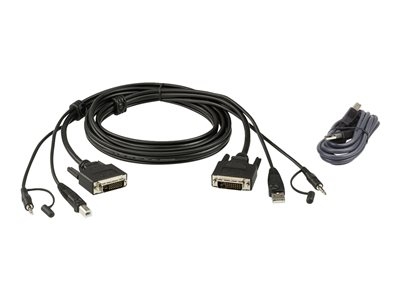 ATEN 2L-7D02UDX2 - Kit de câbles clavier / vidéo / souris (KVM) - Conformité TAA