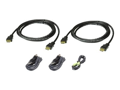 ATEN - Kit de câbles clavier / vidéo / souris (KVM) - Conformité TAA - pour ATEN CS1142H4C, CS1144H4C