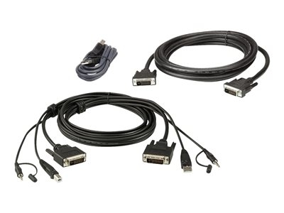 ATEN 2L-7D02UDX3 - Kit de câbles clavier / vidéo / souris (KVM) - Conformité TAA - pour ATEN CS1144D4C
