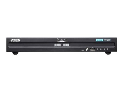 ATEN CS1182D - Commutateur écran-clavier-souris/audio - 2 x KVM / audio - 1 utilisateur local - de bureau