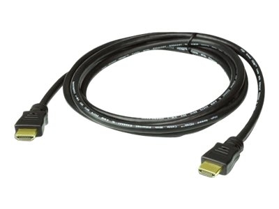 ATEN - Câble HDMI avec Ethernet - HDMI mâle pour HDMI mâle - 2 m - noir - pour ATEN VE1801, VM5404, VM5808; VanCryst VE1801, VM0808, VM5404, VM6404, VM6809, VS0801