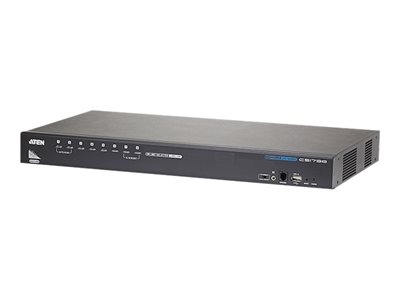 ATEN CS1798 - Commutateur écran-clavier-souris/audio/USB - 8 x KVM / audio / USB - 1 utilisateur local - de bureau, Montable sur rack