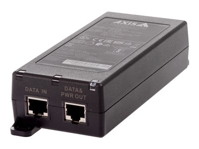 AXIS Midspan - Injecteur de puissance - AC 24 / DC 10-28 V - 30 Watt - connecteurs de sortie : 1 - noir - pour AXIS A1610-B, C1410, D3110, P1385-E, P1455-LE, P1455-LE-3, Q1952-E, W400; Q60 Series