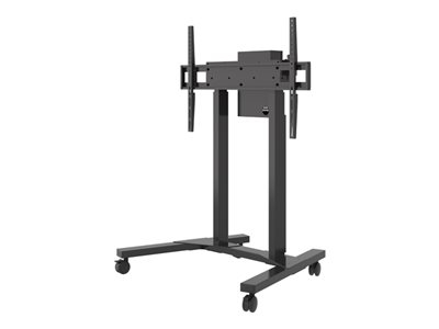 B-TECH Momentum E-Lift BT8558 - Chariot - motorisé - pour panneau plat interactif/écran tactile - réglable en hauteur - verrouillable - noir - Taille d'écran : 55"-100" - Interface de montage : jusqu'à 900 x 600 mm