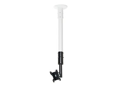 B-TECH BT7553 - Kit de montage (système de montage au plafond) - inclinaison et rotation - pour écran plat - verrouillable - acier - noir avec des pôles blancs - Taille d'écran : jusqu'à 32 pouces - montage au sol, montrable sur bureau - pour PRO Install BT7841; System 2 BT7551, BT7841, BT7863