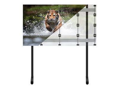 B-TECH System X BT93INFWP-S-4X4 - Pied - cadre ouvert - pour mur vidéo dvLED 4x4 - noir avec colonne noire - posé sur le sol