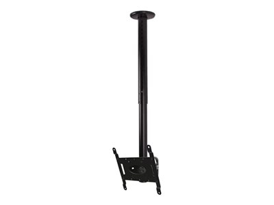 B-TECH BT8420 - Kit de montage (plaque fourreau plafonnière, panneau de protection) - chute fixe - pour écran plat - noir - Taille d'écran : 47" - Interface de montage : jusqu'à 200 x 200 mm - montable au plafond