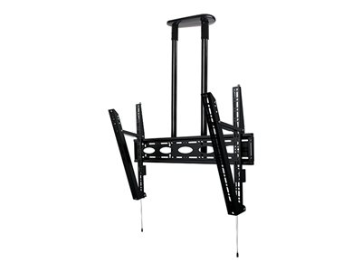 B-TECH PRO Install BT8449 - Kit de montage (système de montage au plafond) - chute fixe - pour écran plat - extra large - acier robuste - noir - Taille d'écran : 65"-100" - Interface de montage : jusqu'à 1000 x 600 mm