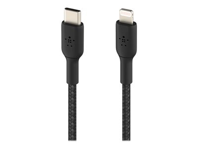 Belkin BOOST CHARGE - Câble Lightning - USB-C mâle pour Lightning mâle - 1 m - noir - Alimentation USB (18 W)