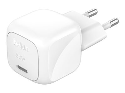 Belkin BOOST CHARGE - Adaptateur secteur - compact - 30 Watt - Power Delivery 3.1 (USB-C)