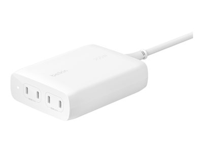 Belkin BoostCharge Pro - Adaptateur secteur - technologie GaN - 200 Watt - 5 A - Fast Charge, Power Delivery 3.1, PD 3.0 - 4 connecteurs de sortie (USB-C) - blanc
