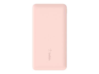 Belkin BOOST CHARGE - Banque d'alimentation - 10000 mAh - 18 Watt - 3 connecteurs de sortie (USB-C, 2 x USB) - rose gold