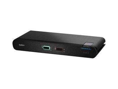 Belkin Universal Secure - 2ème génération - commutateur écran-clavier-souris/audio - 2 x KVM / audio - 1 utilisateur local - de bureau - Conformité TAA