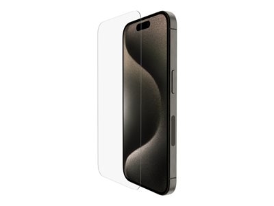 Belkin - Protection d'écran pour téléphone portable - verre trempé, traité - verre - pour Apple iPhone 15 Pro
