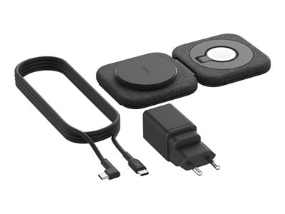 Belkin BoostCharge Pro 2-in-1 - Plot de charge sans fil + adaptateur secteur - 15 Watt - Fast Charge (magnétique)