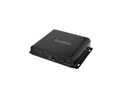 Belkin - Rallonge écran-clavier-souris/audio - récepteur - DisplayPort, HDMI - plus de CAT 6 - USB - 6 ports - jusqu'à 100 m - Conformité TAA