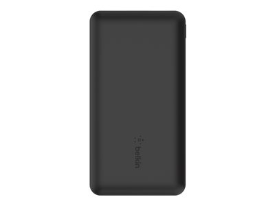 Belkin BOOST CHARGE - Banque d'alimentation - 10000 mAh - 15 Watt - 3 connecteurs de sortie (USB-C, 2 x USB) - noir