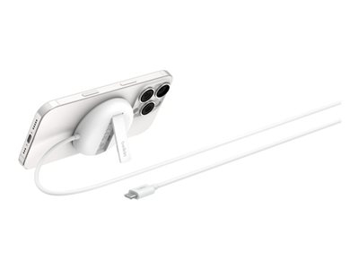 Belkin BoostCharge Pro - Plot de charge sans fil - magnétique - 15 Watt - Fast Charge - blanc