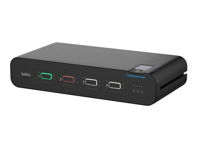 4 Port 2 Head IsoClave Red/Black DisplayPort SKVM W/O CAC PP4.0