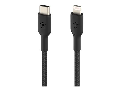 Belkin BOOST CHARGE - Câble Lightning - USB-C mâle pour Lightning mâle - 2 m - noir - Alimentation USB (18 W)