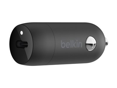 Belkin BOOST CHARGE - Adaptateur d'alimentation pour voiture - 30 Watt - 3 A - Fast Charge, Power Delivery 3.1 (USB-C) - noir