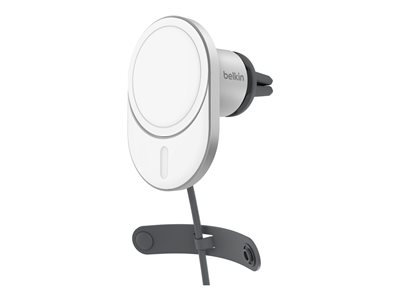 Belkin BoostCharge Pro - Support de chargement sans fil de voiture - magnétique avec Qi2 - 15 Watt - Fast Charge - gris