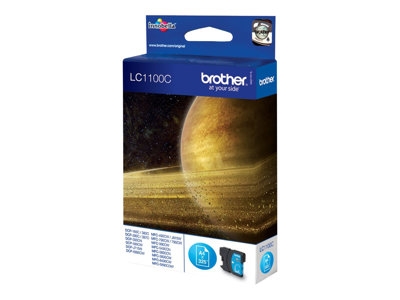 Brother LC1100C - Cyan - original - cartouche d'encre - pour Brother DCP-185, 385, 395, 585, J715, MFC-490, 5490, 5890, 5895, 6890, 790, 795, 990, J615