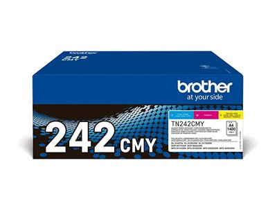 Brother TN242CMY Value Pack - Pack de 3 - jaune, cyan, magenta - original - cartouche de toner - pour Brother DCP-9017, DCP-9022, HL-3142, HL-3152, HL-3172, MFC-9142, MFC-9332, MFC-9342