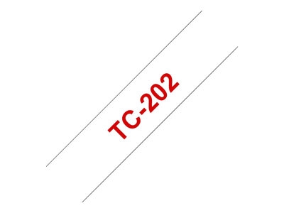 Brother - Blanc, rouge - Rouleau (1,2 cm x 7,7 m) 1 unités bande imprimante - pour P-Touch PT-15, PT-20, PT-2000, PT-3000, PT-500, PT-5000, PT-6, PT-8, PT-8E